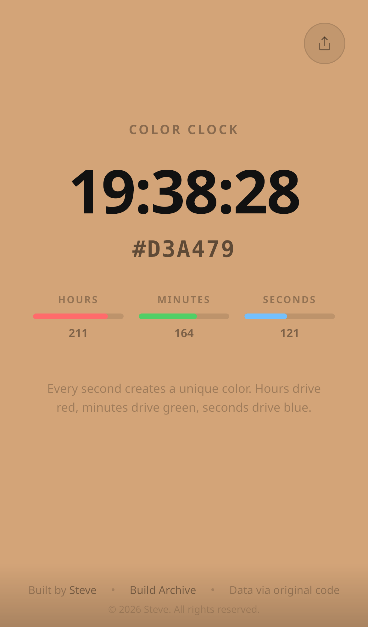 Color Clock — mobile preview