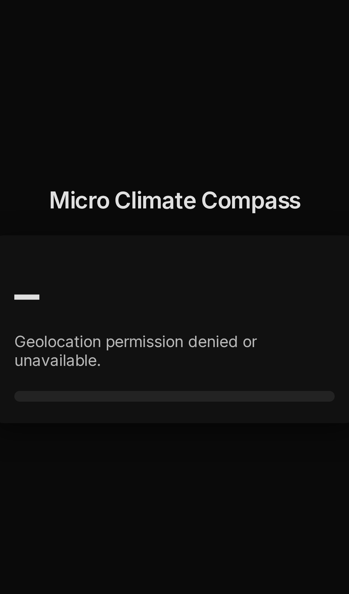 Micro Climate Compass, mobile preview